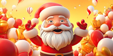 Naklejka premium Enchanting Christmas celebrating background concept featuring a festive and magical scene