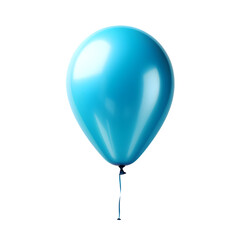 blue balloon isolated on transparent or white background