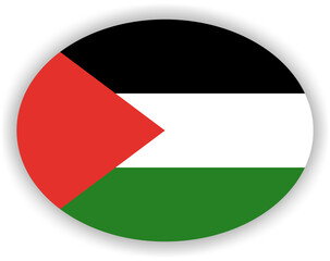 Palestine Flag, Official Flag of the Palestine. Format PNG