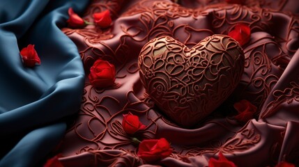 Valentine Heart Elegant Red Shaped, Background Image, Valentine Background Images, Hd