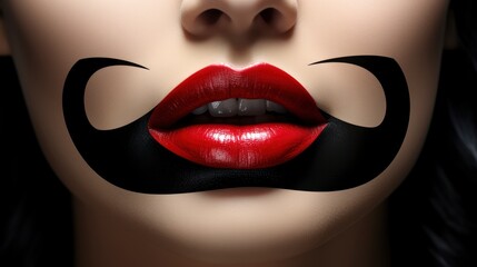Valentine Heart Kiss On Lips Makeup, Background Image, Valentine Background Images, Hd