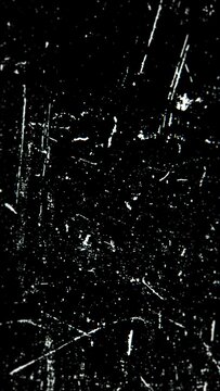 vintage grunge dirt dust and scratches old video footage overlay effect loop - vertical social media format
