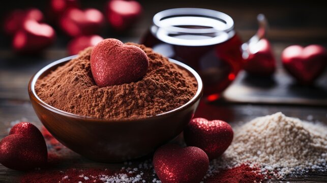 Valentines Day Baking Culinary Background, Background Image, Valentine Background Images, Hd
