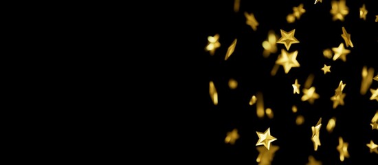 XMAS Stars - stars. Confetti celebration, Falling golden abstract decoration for party, birthday celebrate,