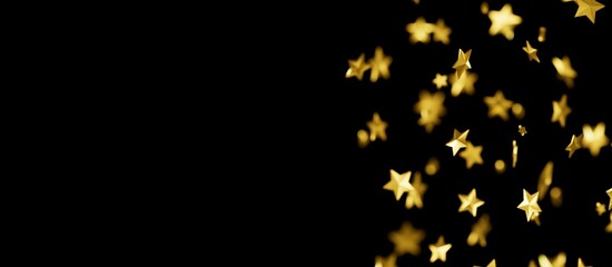 XMAS Holiday golden decoration, glitter frame isolated -