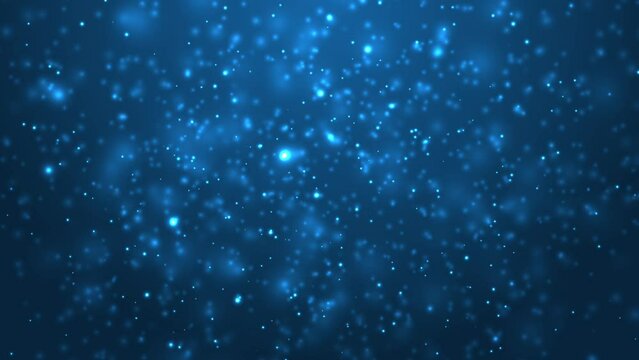Background with shiny red particles. looping blue particles background - Abstract blue background 