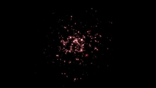 Happy Anniversary Text Animation.  An animated video with red 3D scripted message of &ldquo;Happy Anniversary&rdquo; with sparkles.