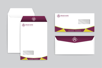 Real estate house sale envelope template design