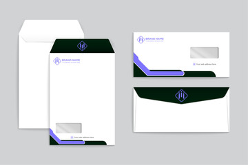 Flat abstract envelope template