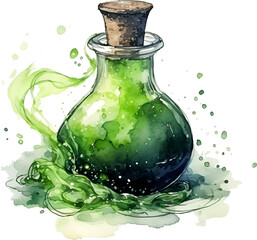 Potion Witch Watercolor Clipart