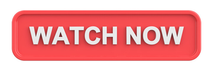 Watch now button. 3D illustration.