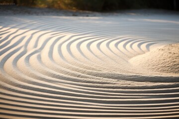 Fototapeta na wymiar Japanese Zen Garden Sand Ripples.
