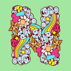 Obraz premium Hand drawn cute ornamental number for your unique decoration and many concept idea element for birthday or greeting design