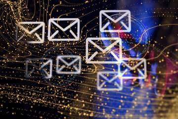 mail communication support contact concept service - connection