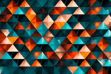 modern abstract pattern geometric design blue orange colors background 