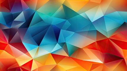 Obraz premium seamless pattern with Abstract geometric background with colorful triangles. 