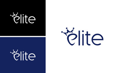 elite letter logo royal queen vector template