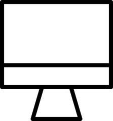 Monitor or Screen Line Icon (vector)