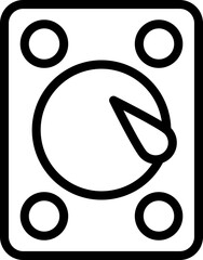 Hard Drive Line Icon (vector)