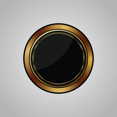 Luxury golden black badges and labels. Retro vintage circle badge design
