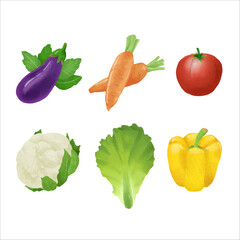 Watercolor Vegetables 