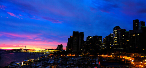 Vancouver British Columbia Canada City at Sunrise on the Bay