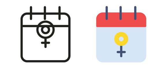 Women's day icons set vector illustration for web and mobile