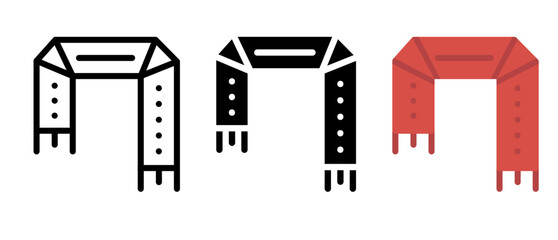 Scarf icons set vector illustration for web and mobile
