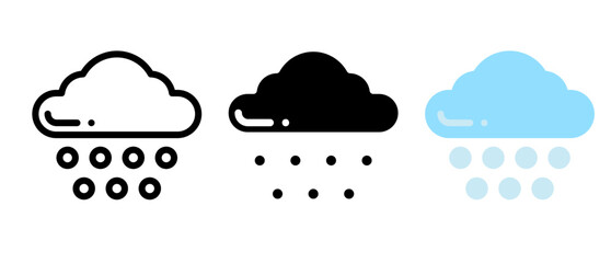 Snowing icons set vector illustration for web and mobile