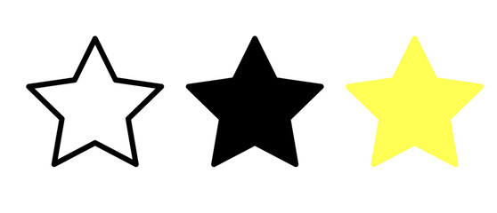 Star icons set vector illustration for web and mobile