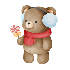 Teddy bear with candy