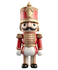 A traditional decorative toy tin soldier for Christmas decoration - Generative AI