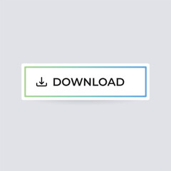 Download buttons with colorful gradient. Watch now icon in flat style. Button for web site, label, banner, sticker, design template, icon and logo.
