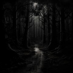 Path into a dark forest