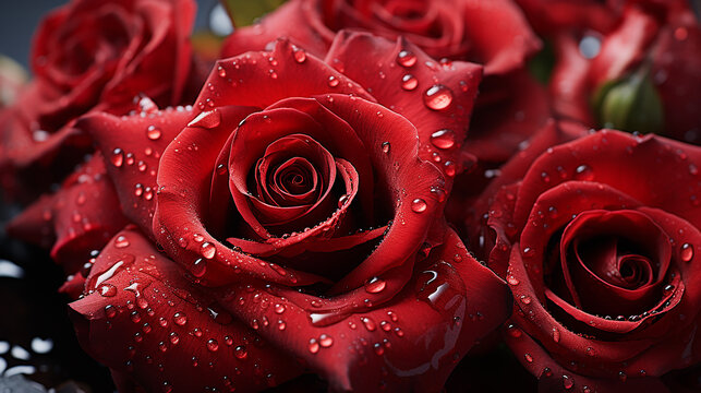 a photo of 3d rendered red rose made with generative AI
