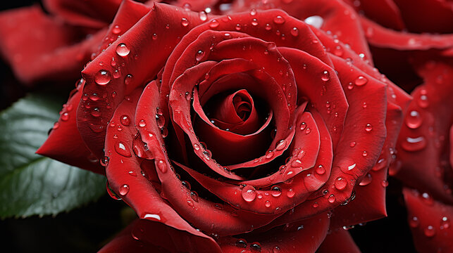 a photo of 3d rendered red rose made with generative AI