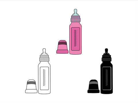 Baby Bottle Clipart SVG | Milk Bottle Svg | Baby Bottle Svg | Newborn Svg | Baby Bottle Clipart