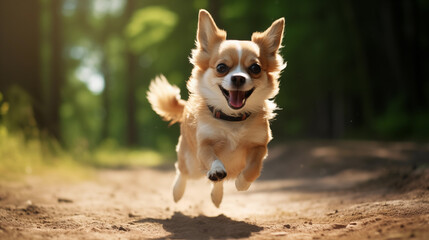 Chihuahua (dog) running, AI Generated