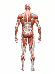 isolated body muscles on white background