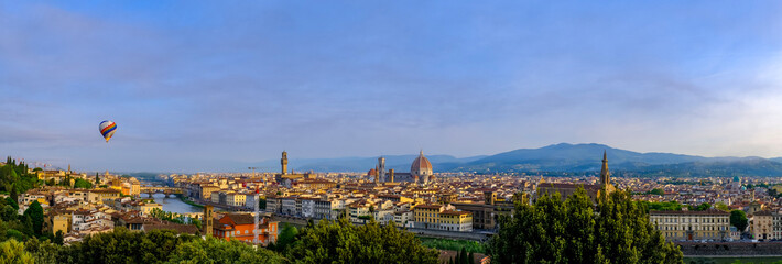 Florence panorama with baloon
