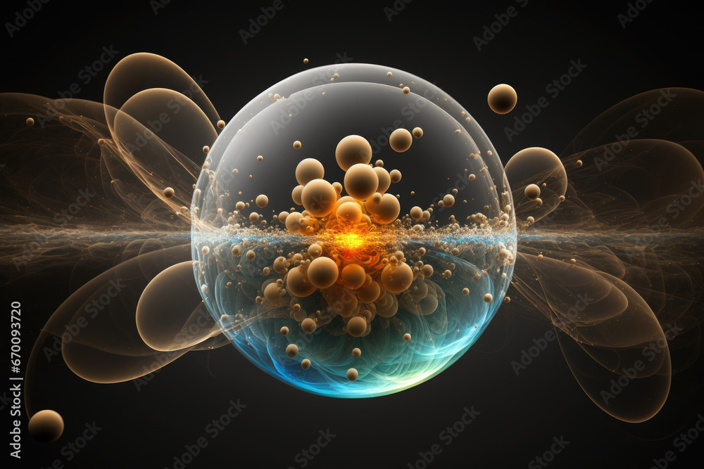 Wall mural background with space - generative ai