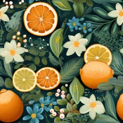 Seamless bright light pattern with Fresh oranges for fabric, drawing labels, print on t-shirt, wallpaper of children's room, fruit background. Slices of orange doodle style cheerful background. © Sweetrose official 