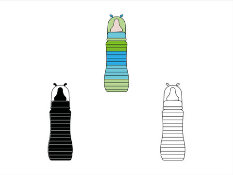 Baby Bottle Clipart SVG | Milk Bottle Svg | Baby Bottle Svg | Newborn Svg | Baby Bottle Clipart 