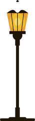 Lampadaire de marché de Noël noir et jaune