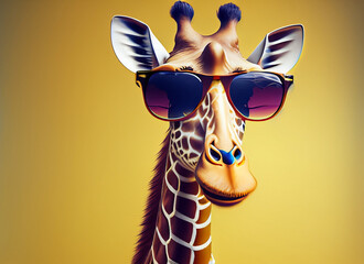 cute giraffe - obrazy, fototapety, plakaty