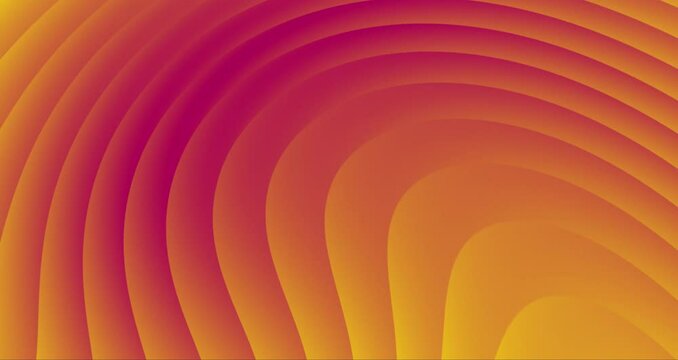Abstract smoothly moving wavy multicolor gradient animated background seamless looped. Slowly moving smooth Gradient pink orange color trendy wave lines and twirl background animation.