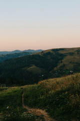 Fototapeta premium sunrise over the mountains