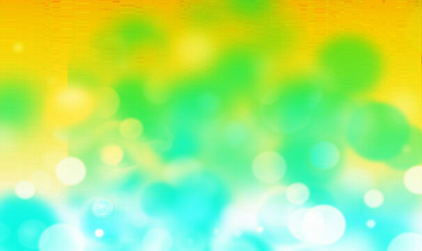 Green, yellow bokeh background for seasonal, holidays, event and celebrations