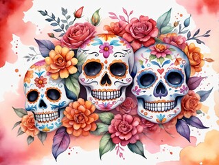 Watercolor Skull Wallpapers By Theartof