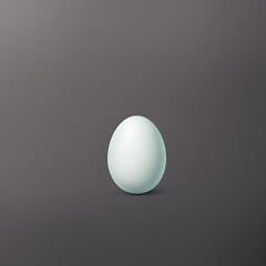 Illustration digital art, egg isolated on gray background. ai generative